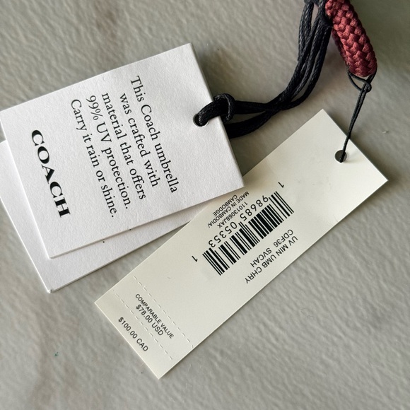 Cherry Cherry Print Compact Umbrella NWT - Picture 3 of 3